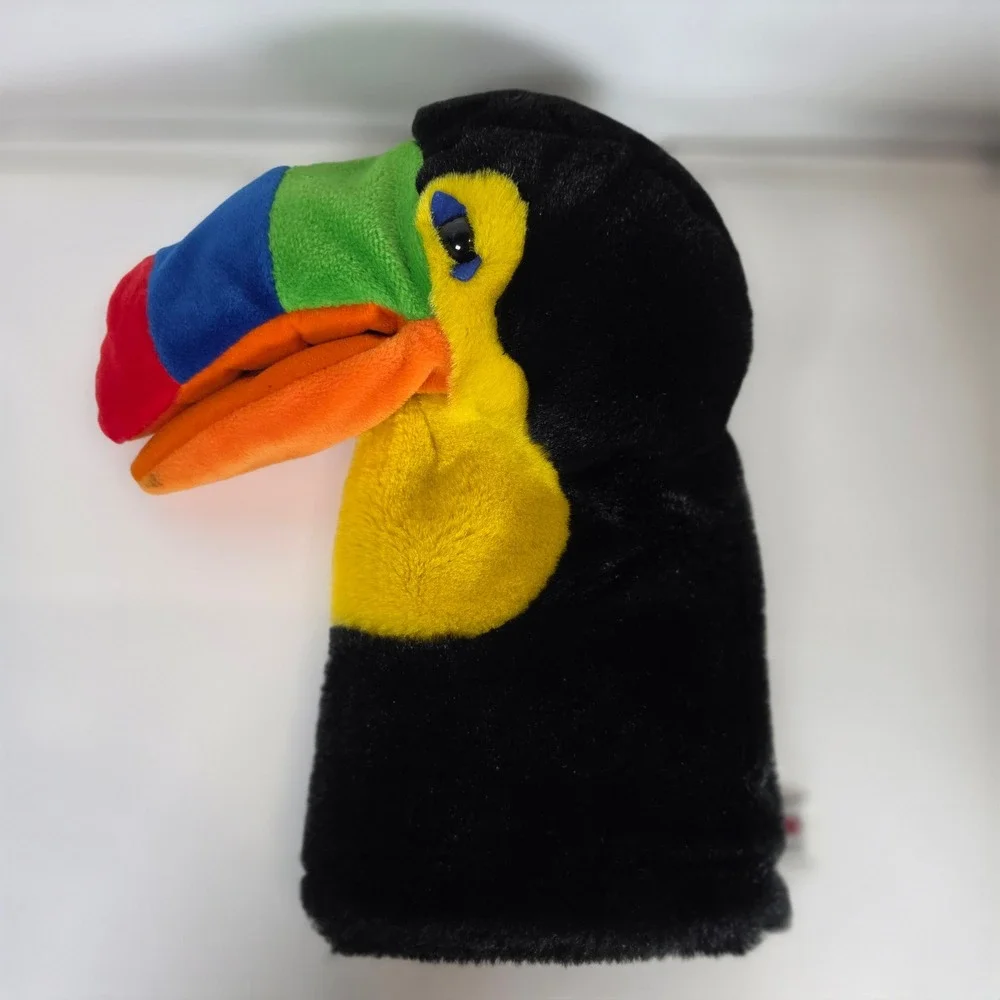 Aurora Toucan Hand Puppet Plush‎ Bird Black Rainbow Tropical Golf Club Cover 11